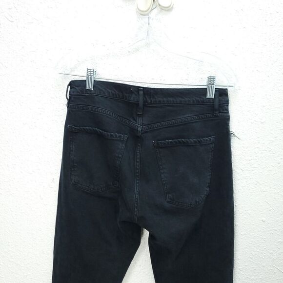 AGOLDE Toni Mid Rise Straight Raw Hem In feral Revolve Jeans - Picture 13 of 16
